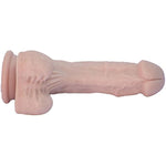 "Lucky 6.5" 7-Inch Premium Silicone White Skin Dildo With Suction Cup