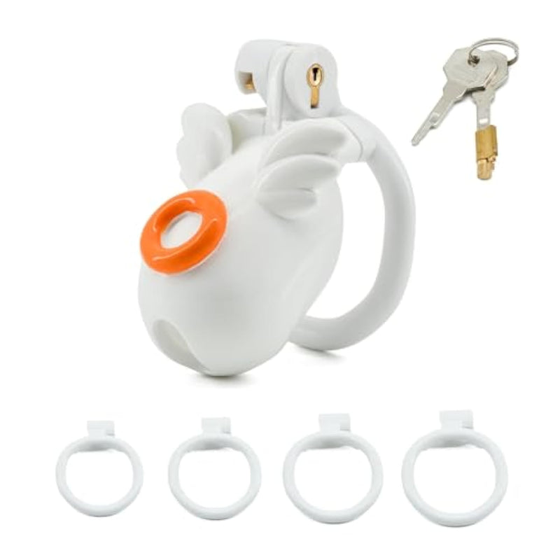 3D Printing Wings Chastity Cage With 4 Movable Carabiners And 2 Keys, Hollow Design Cock Cage For Men, Adult Sex Toys, Male Chastity Lock Bondage Sets