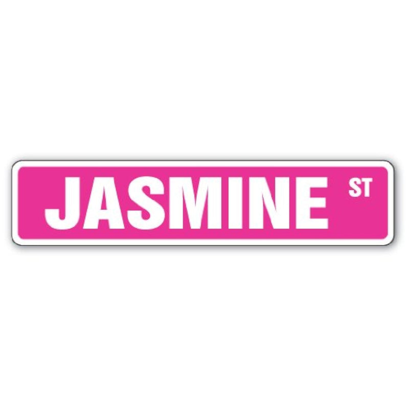 Jasmine Street Sign Childrens Name Room Sign | Indoor/Outdoor |  18" Wide Plas