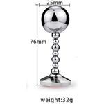 Sex Toy Male Anal Trainer Single Ball Sm Bead Pulling Metal Anal Plug With Round Bottom Butt Plug L