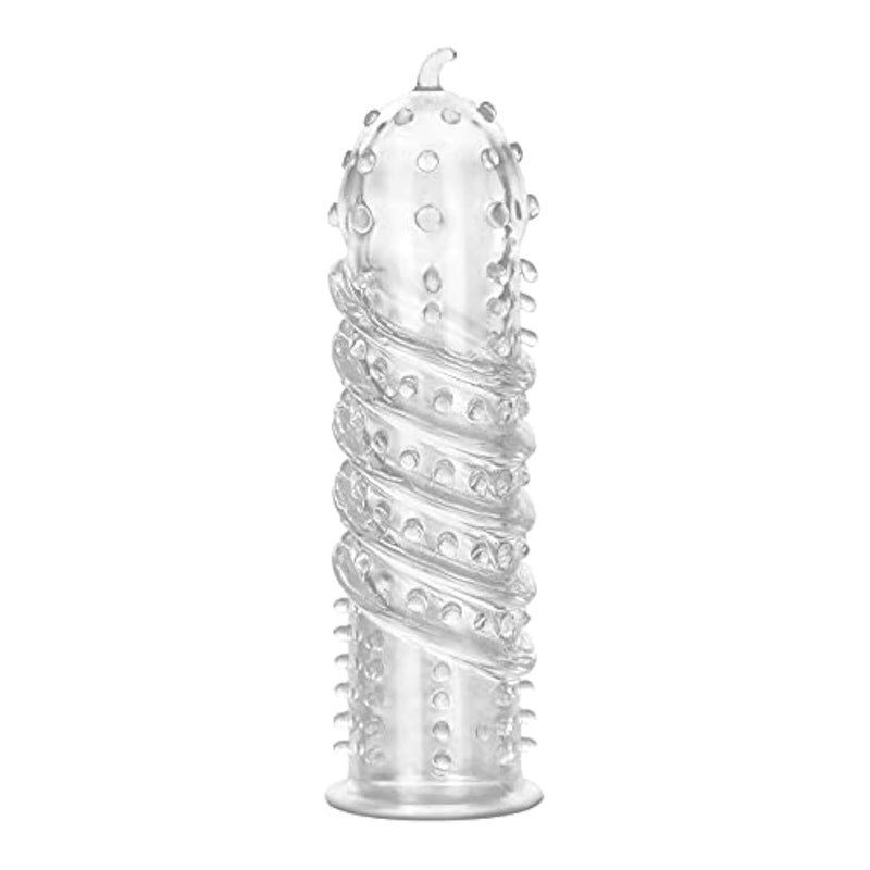 Structured Penis Sheath - Cock Sleeve With Structure, Ribbed Penis Sleeve For Intense Stimulation - Flexible, Partner Pleasure, 15.5Cm