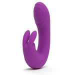 Ignite Mini Rabbit Vibrator - 3.5 Inch Beginner Friendly Silicone G Spot Vibrator For Women - 20 Function Adult Sex Toy - Rechargeable & Waterproof - Purple