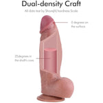 8.6" Dual-Density Dildo, 6.9" Insertable Realistic Penis With Kliclok System, Hands-Free Play Soft Sex Toy - Intermediate Series