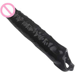 Blush Performance - Ultra Soft Penis Sheath Extender - Extend Your Penis 2" - Thicken Up To 2.5"- Pleasure Enhancing Ribbing - Your Partner Will Be Satisfied - Sex Toy For Men Couples - Black