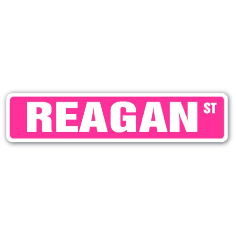 Reagan Street Sign Childrens Name Room Sign | Indoor/Outdoor |  18" Wide Plast