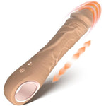 Thrusting Dildo Vibrator Sex Toys - 2 In1 Adult Toys For Women G Spot Dildos Nipple Toys Clitoral Stimulator With 5 Thrust & 10 Vibrate, Realistic Silicone Dildo For Woman Couples