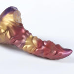7.7-Inch Anal Stretcher, Thick & Soft Fantasy Dildo: Aurora Horn. Monster Soft Dildo, Girthy Silicone Dildo, Colorful Dildo, Losssless Artistic Fantasies Series, Sex Toy With Strong Suction Cup.