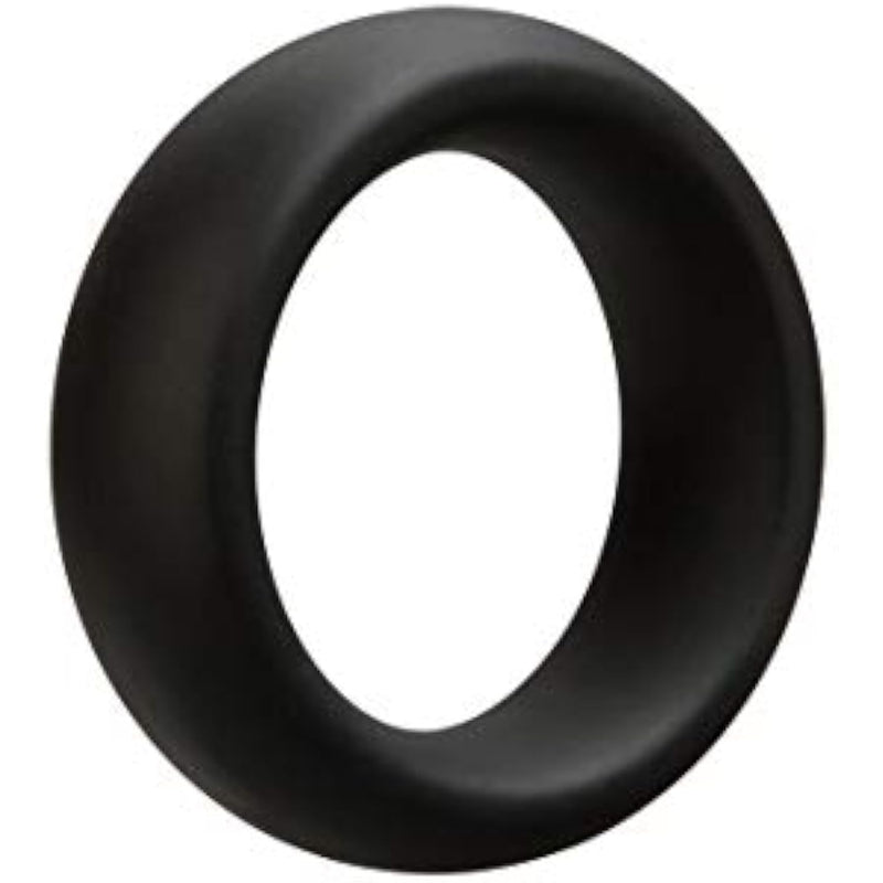 Doc Johnson OptiMALE - Tapered C-Ring - Stretchy Silicone - 40mm Unstretched Inner Diameter - Rounded Edges - Won't Dig Into Skin - Black