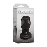 Doc Johnson Platinum Premium Silicone - The Stretch - Hollow Butt Plug - Medium - Black