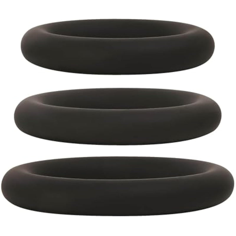 Silicone Penis Ring Set, 3 Stretchy Rings In Graduated Sizes For Enhanced Erections, Longer Lasting Hardness, And Maximum Pleasure, Comfortable And Supportive For Solo Or Partner Fun
