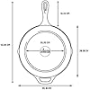 10.25 Inch Cast Iron Pre-Seasoned Skillet – Signature Teardrop Handle - Use in the Oven, on the Stove, on the Grill, or Over a Campfire, Black