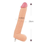 Sex Machine Thrusting Machine Dildo Quick Air Interface Lock Realistic Dildo Attachment For Machine, Premium Silicone Dildo Accessories With Stainless Steel Metal Interface For Women(29X4.6Cm)