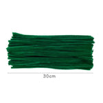 100 Pcs Red Plush Pipe Cleaners, Chenille Craft Stems for Kids DIY Projects