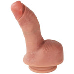 5-Inch Short and Thick Dual-Density Dildo with Strong Suction Cup for Adults
