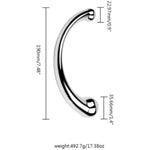 G-Spot Massage Dildo, Double Ended Dildo Anal Plug Stimulate Wand Fetish Plug With Solid Metal Curved Dual Ended Massage Wand Sex Adult Sex Toy For Women Men (Large)