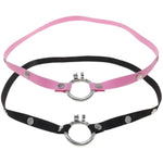 Men'S Beginner Chastity Cage Auxiliary Belt Anti-Fall Chastity Lock Band For Penis Cock Cage Chastity Device Penis Ring Pendant Elastic Belt Accessories Adult Sex Toys