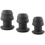 Hollow Silicone Anal Dilator Peep Threaded Anal Plug Masturbation For Couple Pleasure(L)