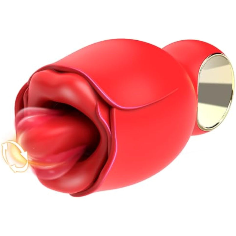 Vibrator Adult Sex Toys For Woman - Rose Sex Toy With 360° Rotated Licking Tongue, Female Sex Toys With Handle, Adult Toys For Women With 8 Licking Modes, Nipple Toys Vibrators Clitoral Stimulator