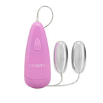 Pocket Exotics Double Bullet Vibrator - Waterproof Sex Toys For Couples - Adult Vibe Massager Eggs - Pink