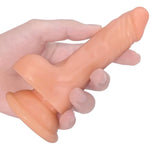 5.2 Inch Realistic Anal Dildo With Powerful Suction Cup, Small Anal Plug Dildos For Beginner, G-Spot Stimulation & Anal Training, Butt Plug Toys For Women & Men, Anal Trainer Sex Games (Flesh)