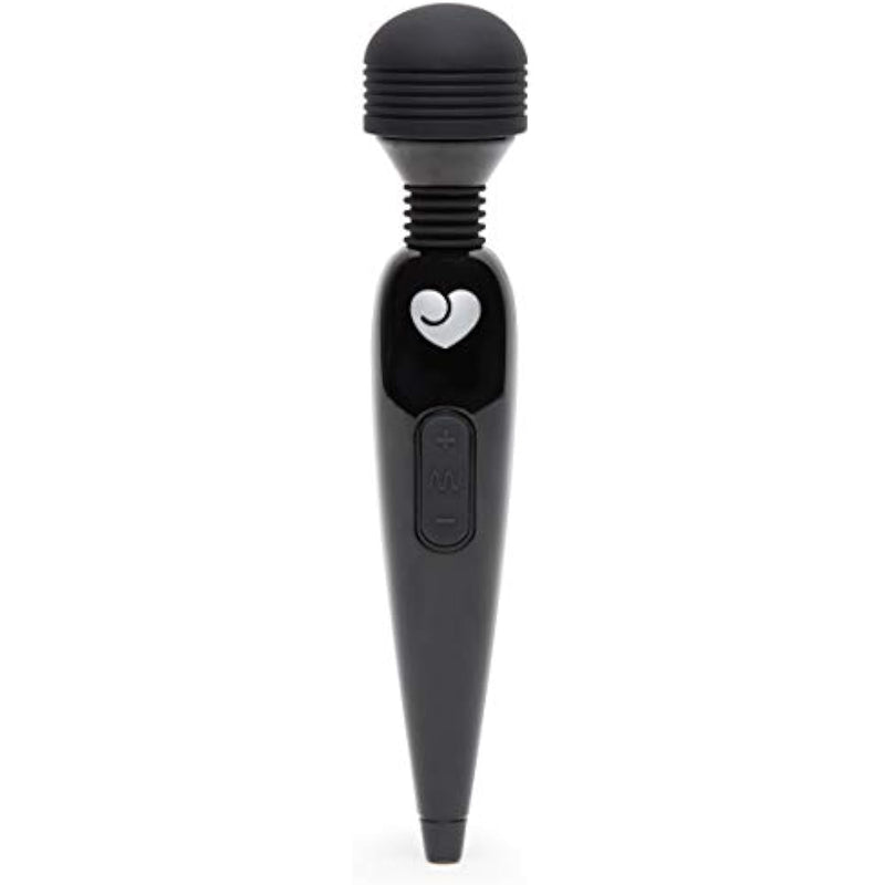 Deluxe Rechargeable Mini Massage Wand With Ergonomic Handle - Rechargeable - Black