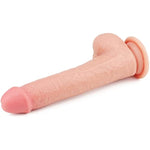 Realistic Foreskin Dildo, 9 Inch Soft Dual Density Strap On Dildo, Sliding Skin Dildo Anal Dildo With Strong Removable Suction Cup, Compatible With Strap-On Harness, Adult Sex Toys