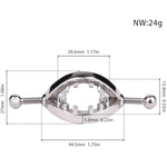 Sm Adjustable Nipple Clip With Leather Breast Chain, Studded Punk Diablo Adjustable Nipple Clips Fake Piercing, Sex Bondage Bdsm Toys Chest Restraints Harness For Couples Women Men Sex Games