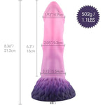 8.36" Smooth Silicone Dildo With Kliclok System, 6.3" Insert-Able Length Dong - Fireflow, M Size, Fantasy Series (Pink)
