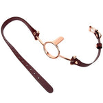 Metal Open Mouth Gag BDSM Oral O Ring Gag, Golden