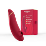 Premium 2 Red Clitoral Suction Personal Massager Vibrator & Pjur Aqua Water Based Personal Lubricant 3.4 Fl Oz - Sex Toys For Women Bundle