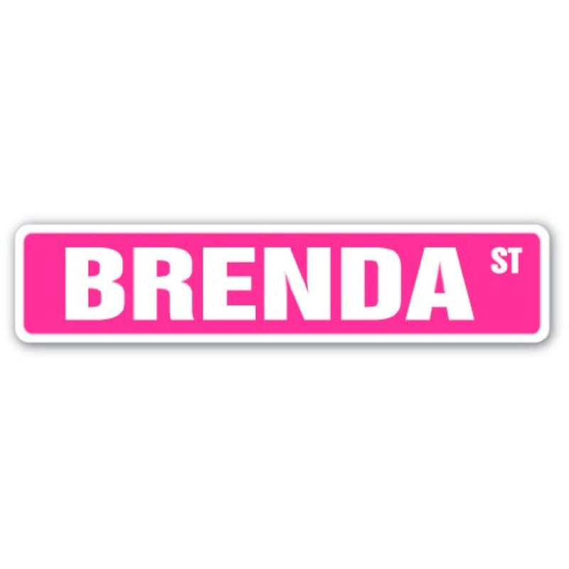 Brenda Street Sign Childrens Name Room Sign | Indoor/Outdoor |  18" Wide Plast