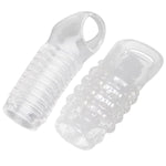 Reusable Sleeves Girth For Men Extender Enlarger Extension Cook Enhancer Ball Stretch Sleeve Girth Best Gift-H1189(Transparent-2Pcs)
