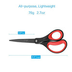 Heavy Duty Office Scissors 8 Inch Titanium Non Stick 2 Pack