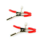 Adjustable Nipple Clamps - Versatile Bdsm Toy For Bondage Kink - Mix Pain & Pleasure - Compatible With Restraints, Clips, Attachments - Enhance Orgasms - Explore Your Freaky Side - Red