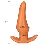 Liquid Silicone Anal Dildo with Safety Base for Men and Women, Soft Anal Plug Masturbator for Vagina Dilator and Anal Expander