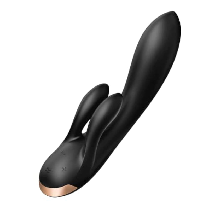 Double Flex Connect App Vibrator Sex Toy | Adult Toys For Women | G-Spot Clit Stimulation | Vibrating Sexual Pleasure Device | Stimulation Vibrators | Woman Sextoy (Black)
