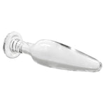 Crystal Glass Anal Butt Plug Sex Toys Clear Glass Anal Plug Anal Expander Training Transparent Butt Plug Anal Trainer For Women Men Couples Tapered Head Anal Trainer Toy Anal Sex Toy (L)