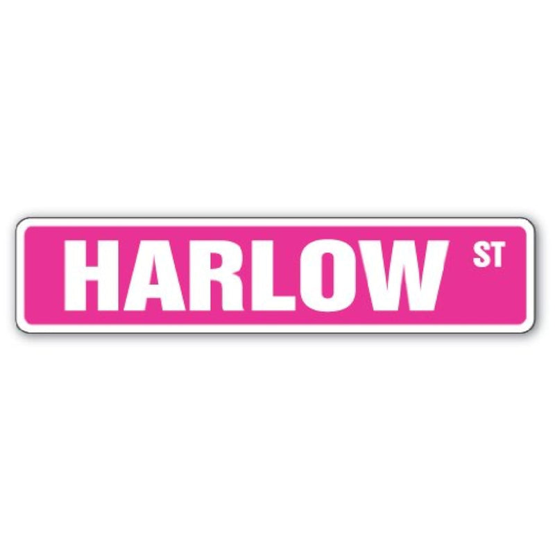 Harlow Street Sign Childrens Name Room Sign | Indoor/Outdoor |  18" Wide Plast