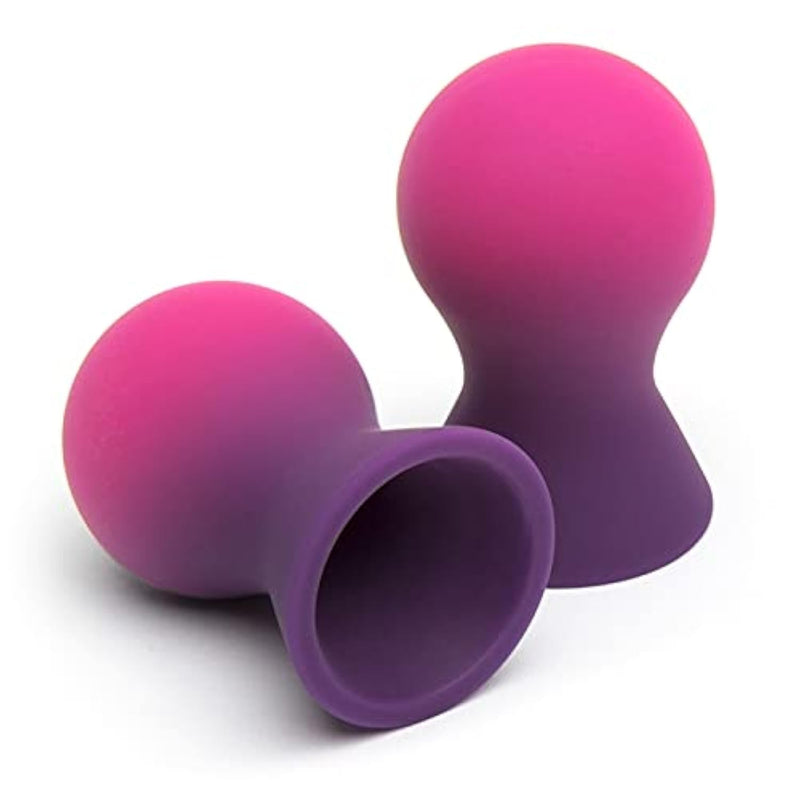Colourplay Nipple Suckers - Color Changing Nipple Suction Toy - Soft Silicone Beginner Nipple Toy - Nipple Stimulator For Increased Sensitivity - Pink & Purple