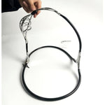 Male Invisible Chastity Belt Cage Stainless Steel Sexy Underwear Adjustable Device Hollow Bondage Sex Toy With Hole Bdsm (Black, 90-110Cm)