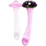 Anal Plug Butt Plugs Trainer, Smooth Glass Mushroom Pleasure Wand Dildos (Green)