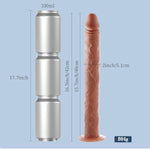 16.5 Inch Super Long Realistic Dildo + 6.7 Inch Anal Butt Plug Trainer (S)