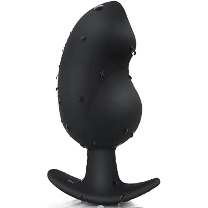 Anal Plug For Comfortable Long-Term Wear - Silicone Butt Plug Dilator With Curved Base & Slender Waist - 4.4 X 1.73 Inch Prostate Sex Toy For Men Women Masturbation