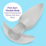 Butt Plug - 4 Inch Anal Plug - Beginner Friendly T-Bar Base With Tapered Tip - Waterproof - Clear