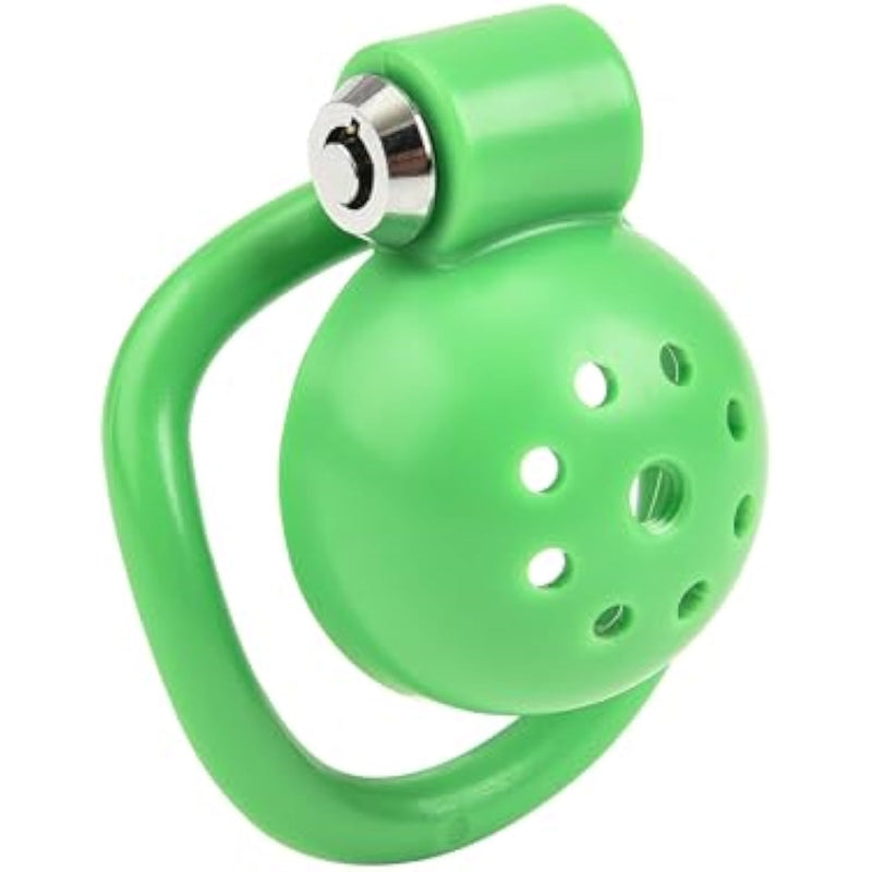 Male Chastity Device Tease Locked Cock Cage Penis Exercise For Men (Green)