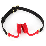 Sm Sex Toys Adult Silicone Mouth Plug Ball Gag Toy Flirting Harness Mouth Flail Opener Adjustable Strap Black