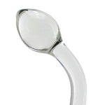 Gläs Sex Toys – Pure Indulgence 8” Hand Blown Glass Anal Slider, Borosilicate Glass Prostate Massager with Curved Tip, Non-Porous Hygienic Anal Toys