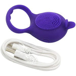 Silicone Clit Stimulating Vibrating Cock Ring For Couples