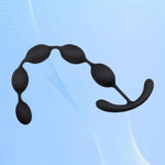 Black Silicone Bead Butt Plug for Prostate Massage and Adult Pleasure