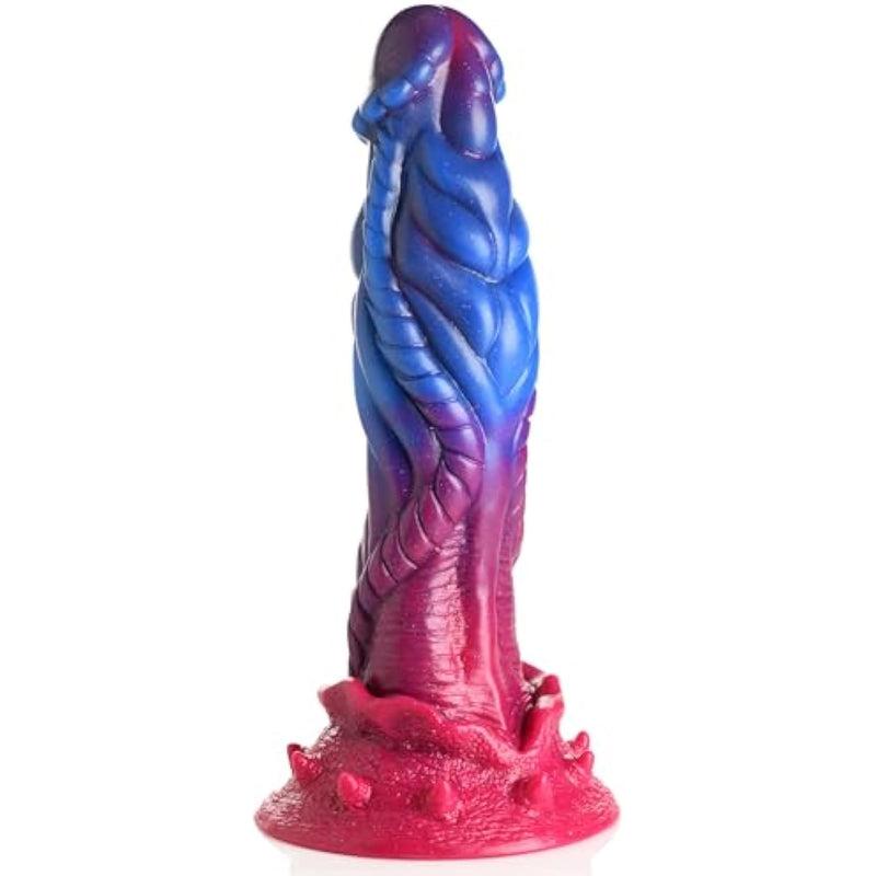 Alien Silicone Dildo For Men, Women & Couples. Firm And Flexible, Strong Suction Base, Sci-Fi Fantasy Dildo. Premium Phthalate-Free & Body-Safe Silicone. 1 Piece, Purple, Blue & Pink